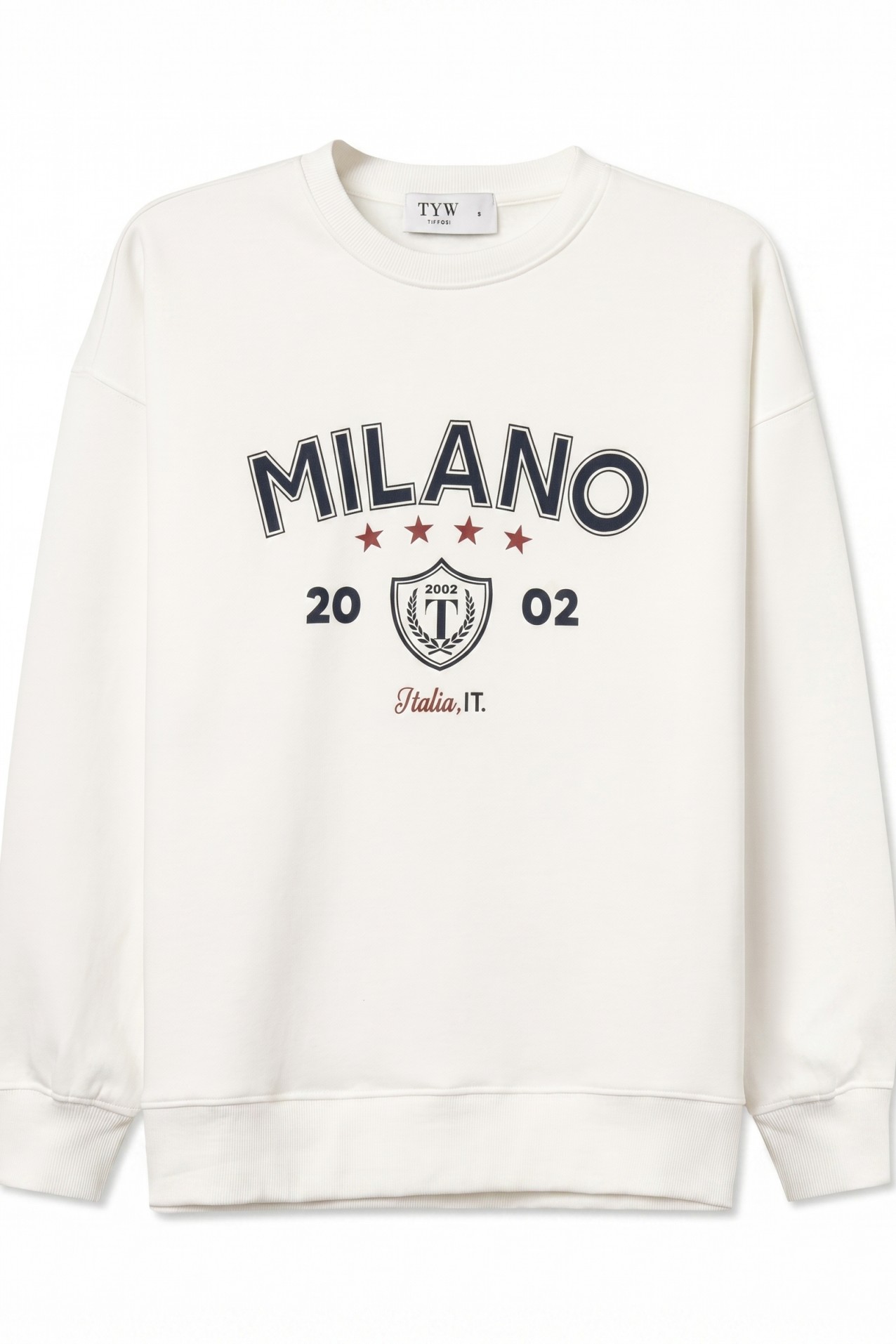 Milano Embroidered Off-White Sweatshirt