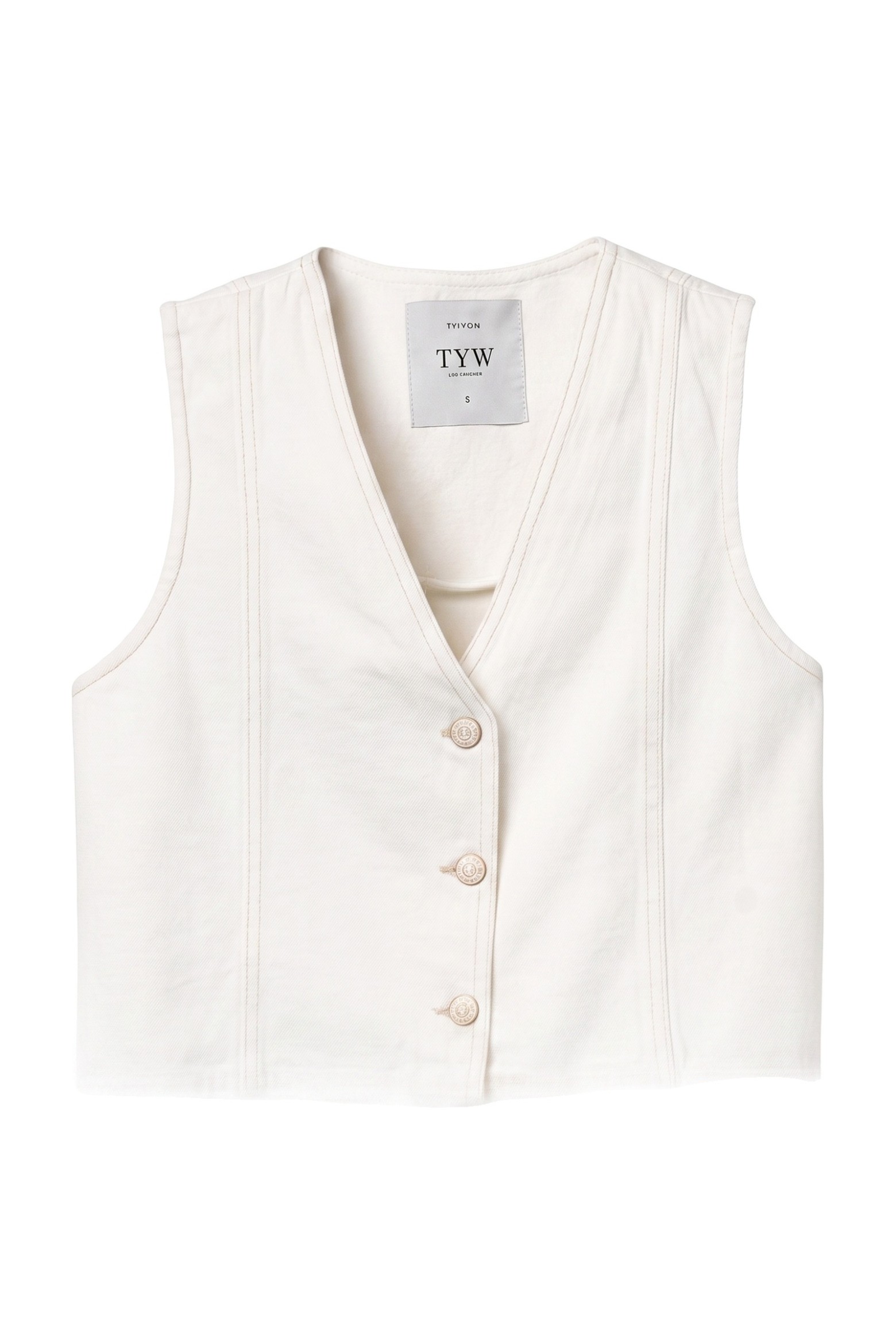 Beige Cropped Vest