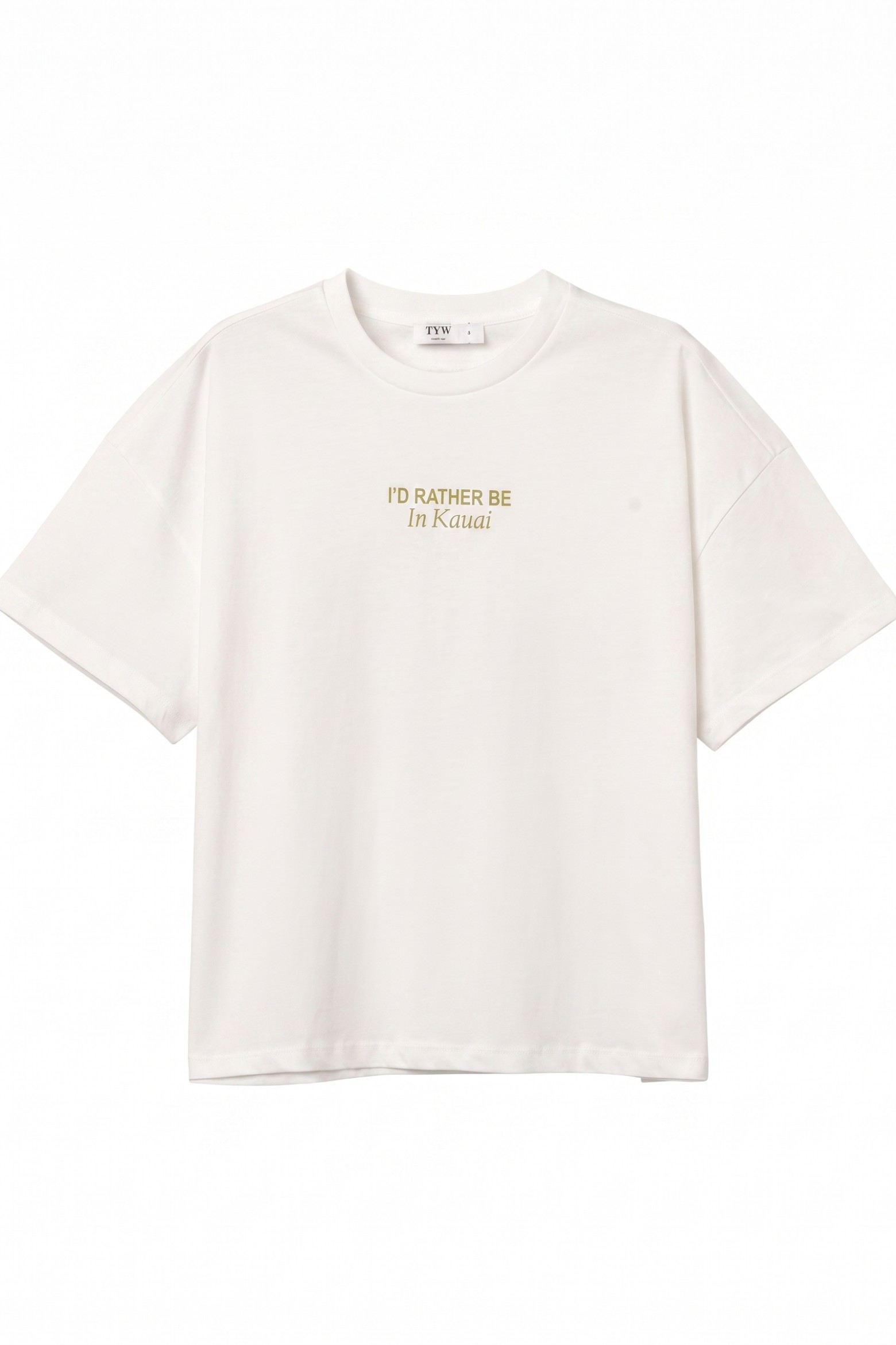 Beige Oversize Printed T-shirt
