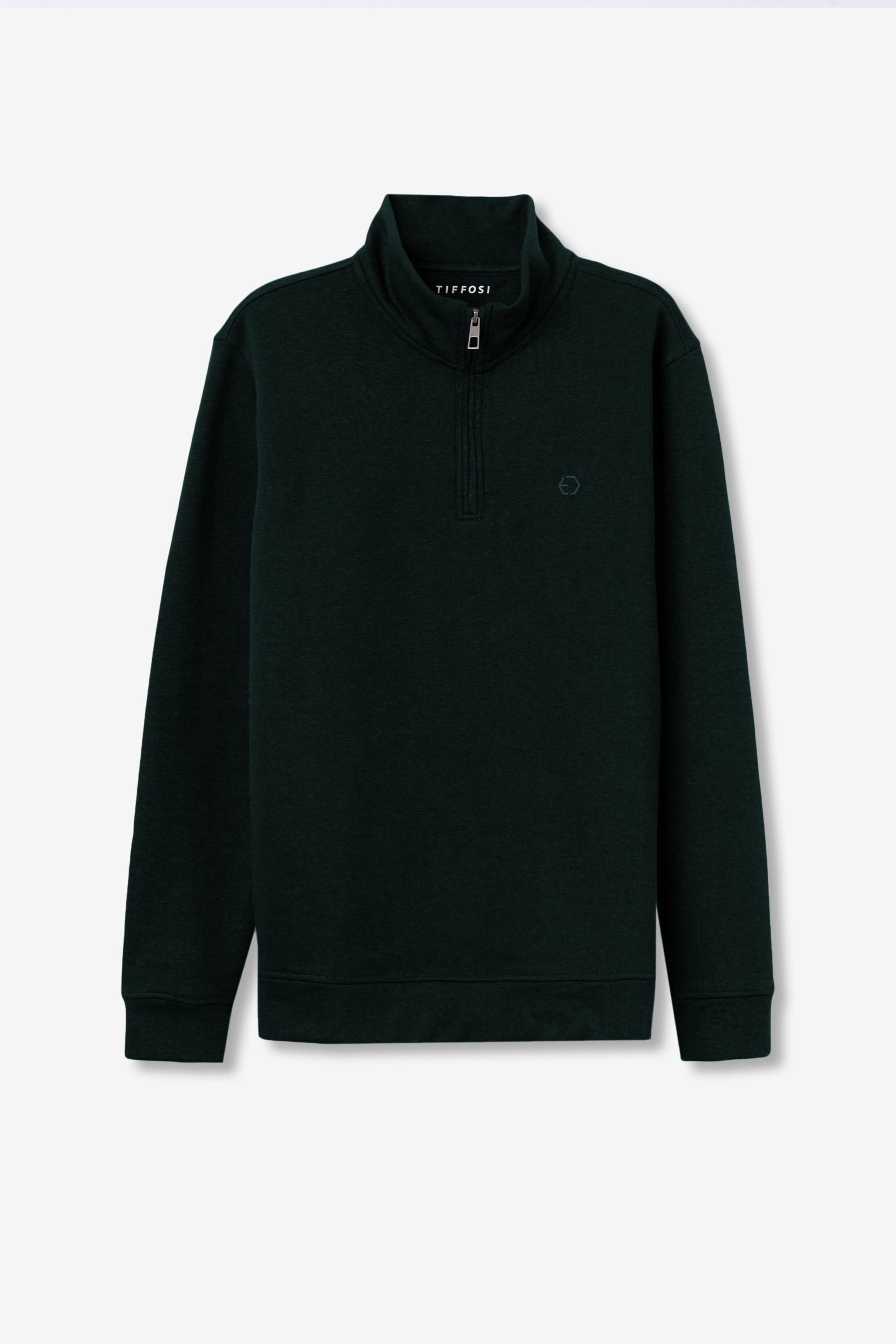 Sudadera verde con cremallera
