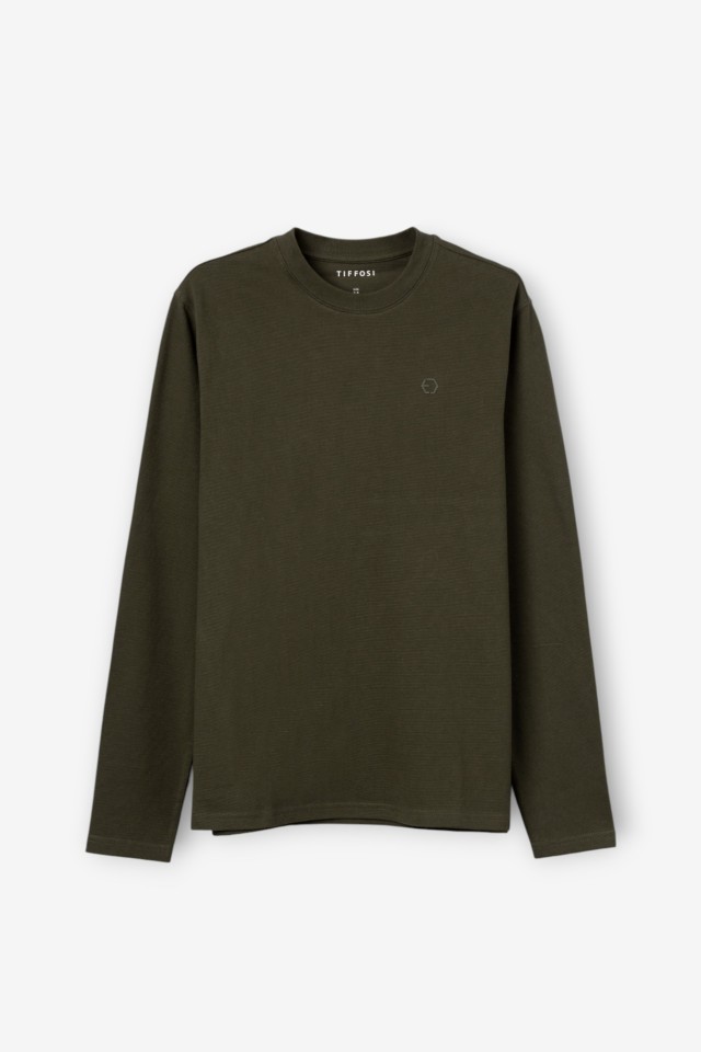 Camiseta verde manga larga