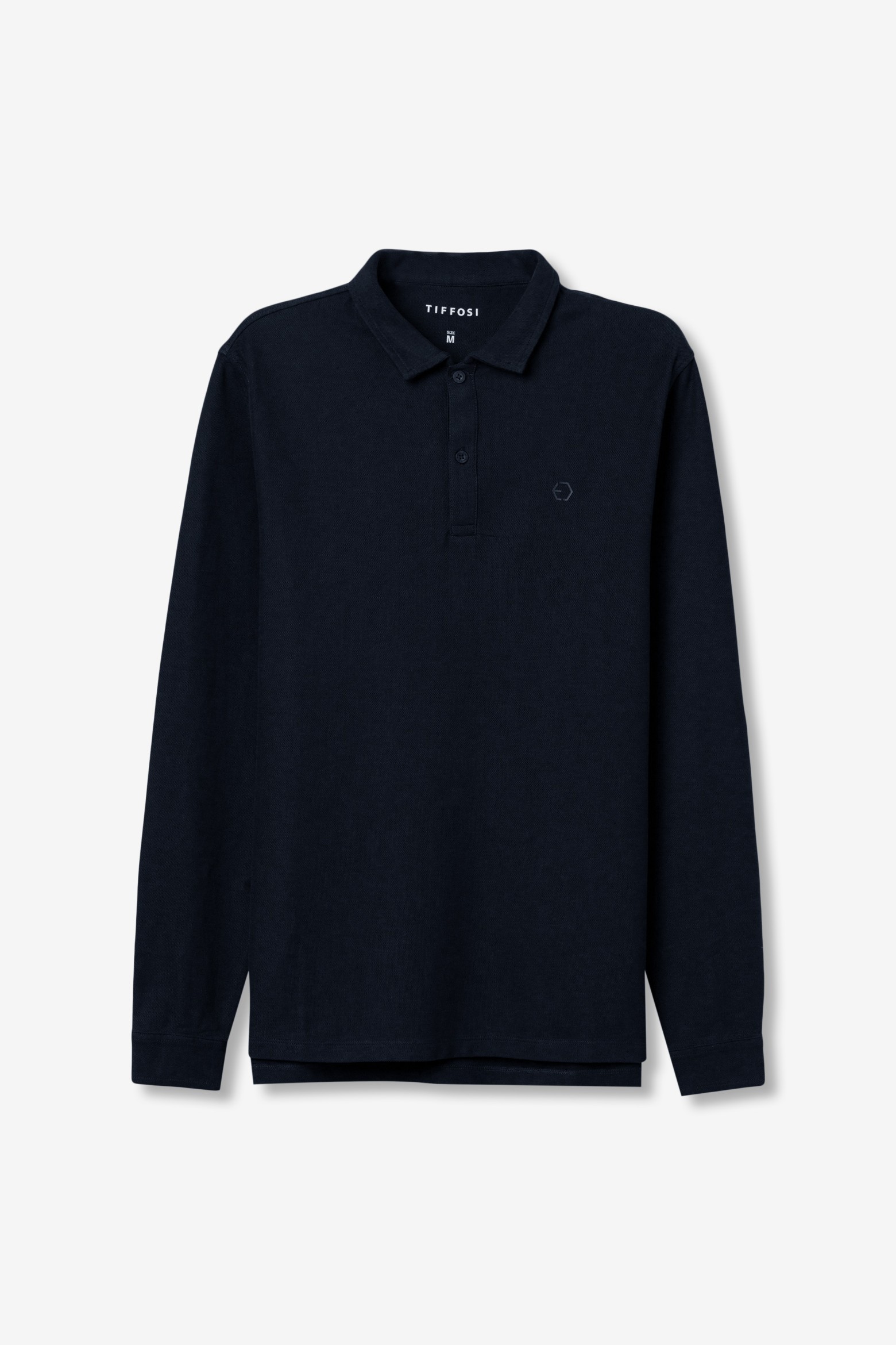 Polo azul manga comprida