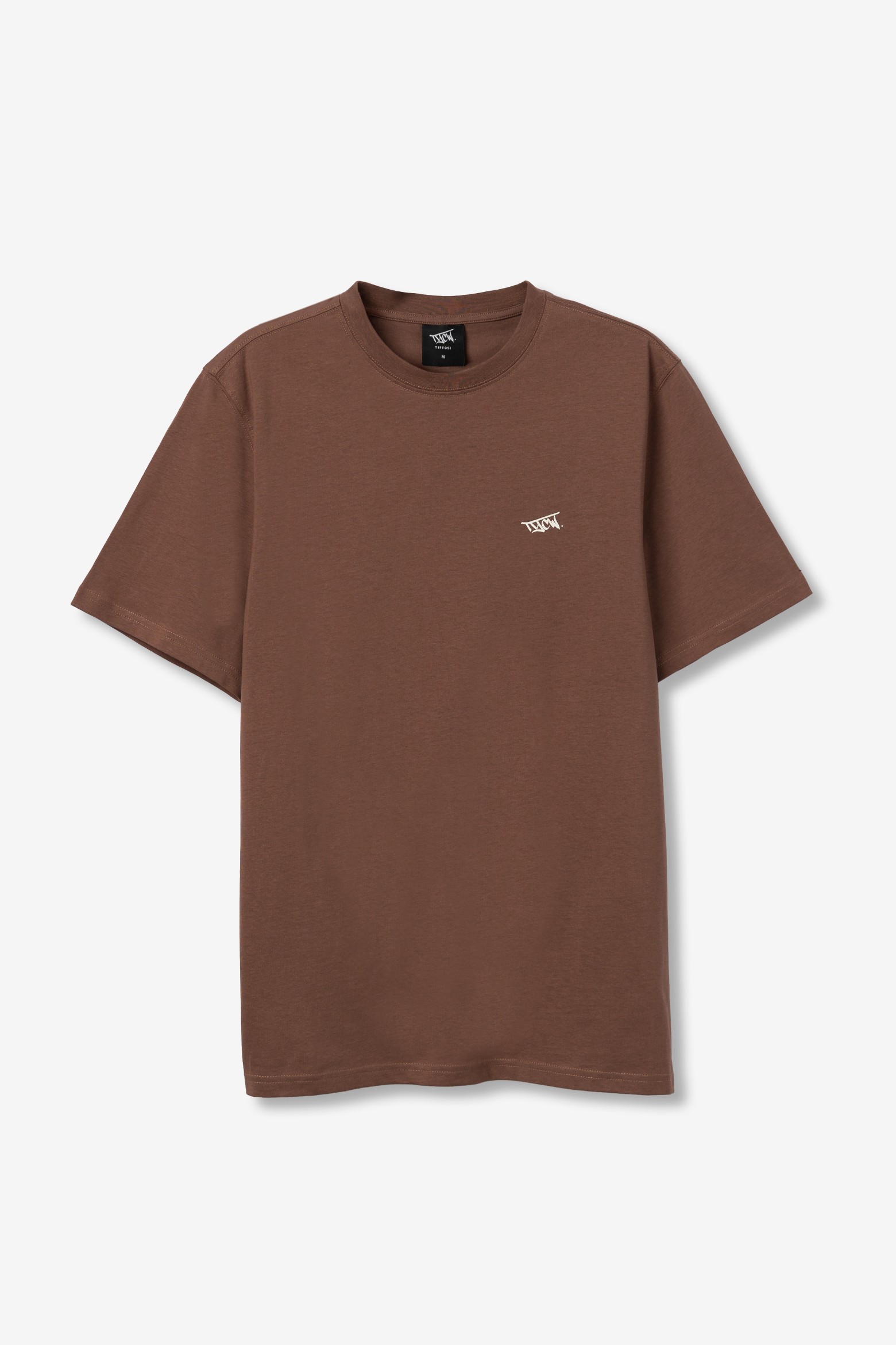 T-shirt castanha oversized graffiti