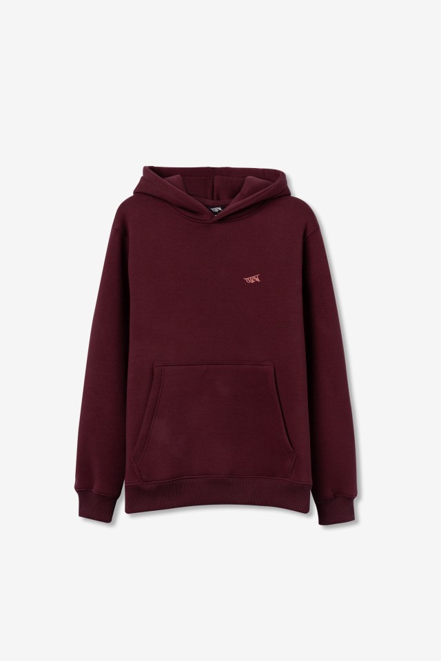 Red Hoodie with Kangaroo Pocket