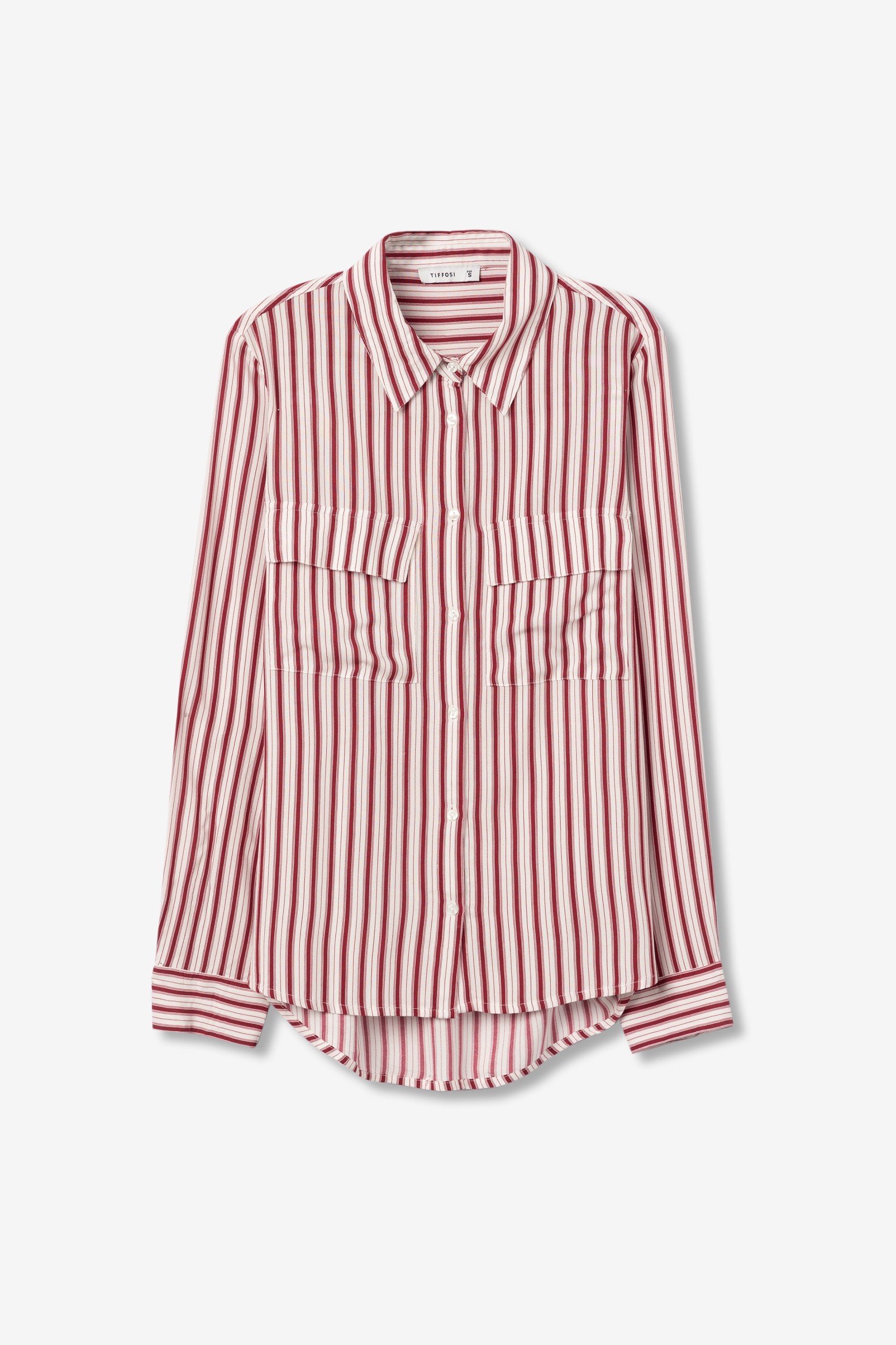 Red Striped Long Sleeve Shirt