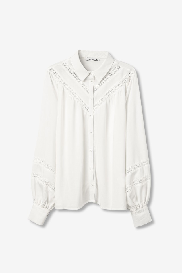 Cream Long Sleeve Shirt