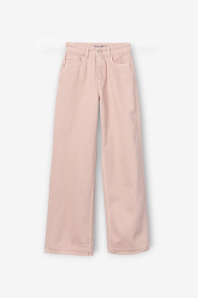 Wide Leg Pink Jeans