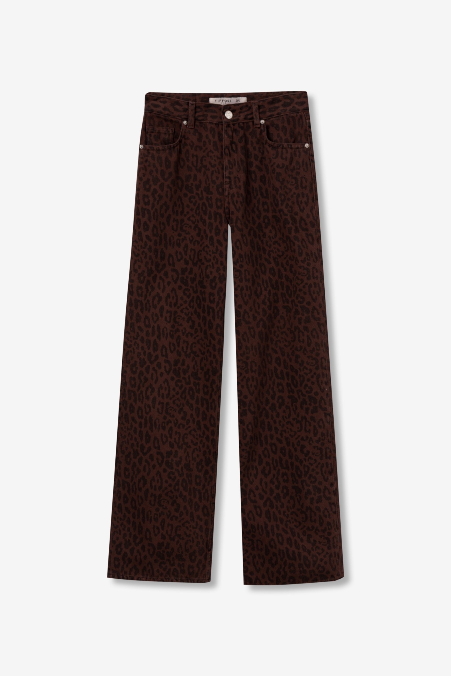 Wide Leg Leopard Jeans