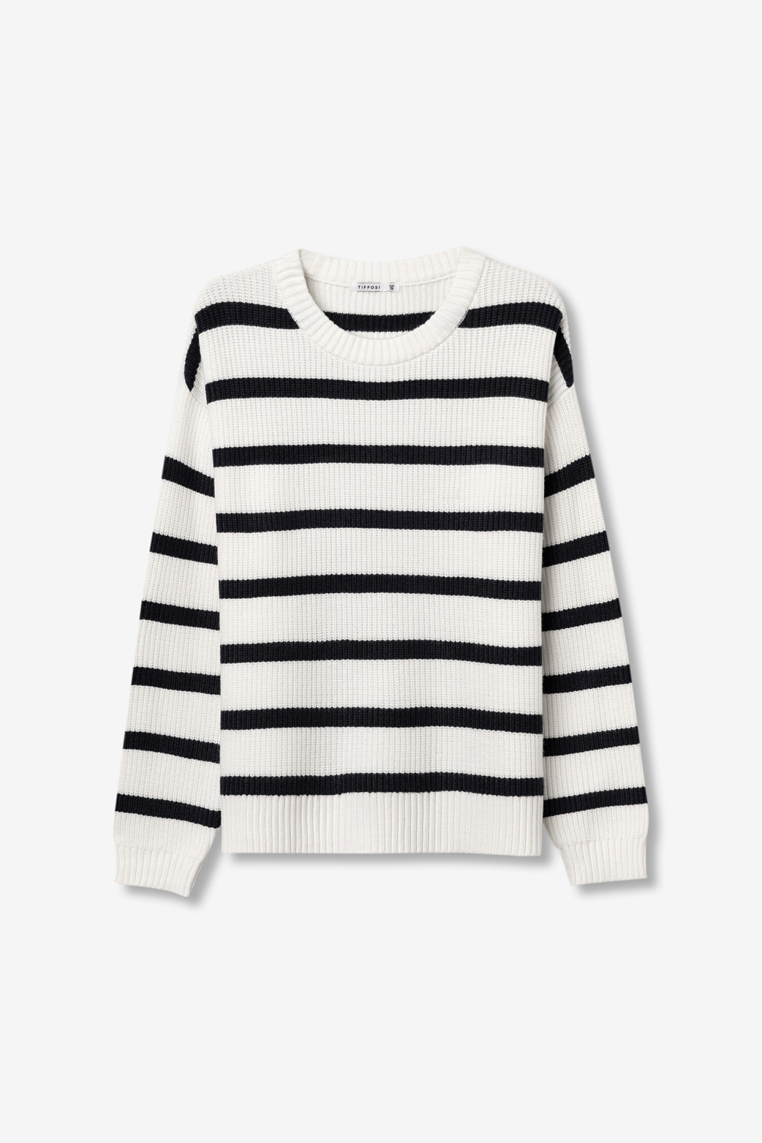Camisola riscas oversized cru