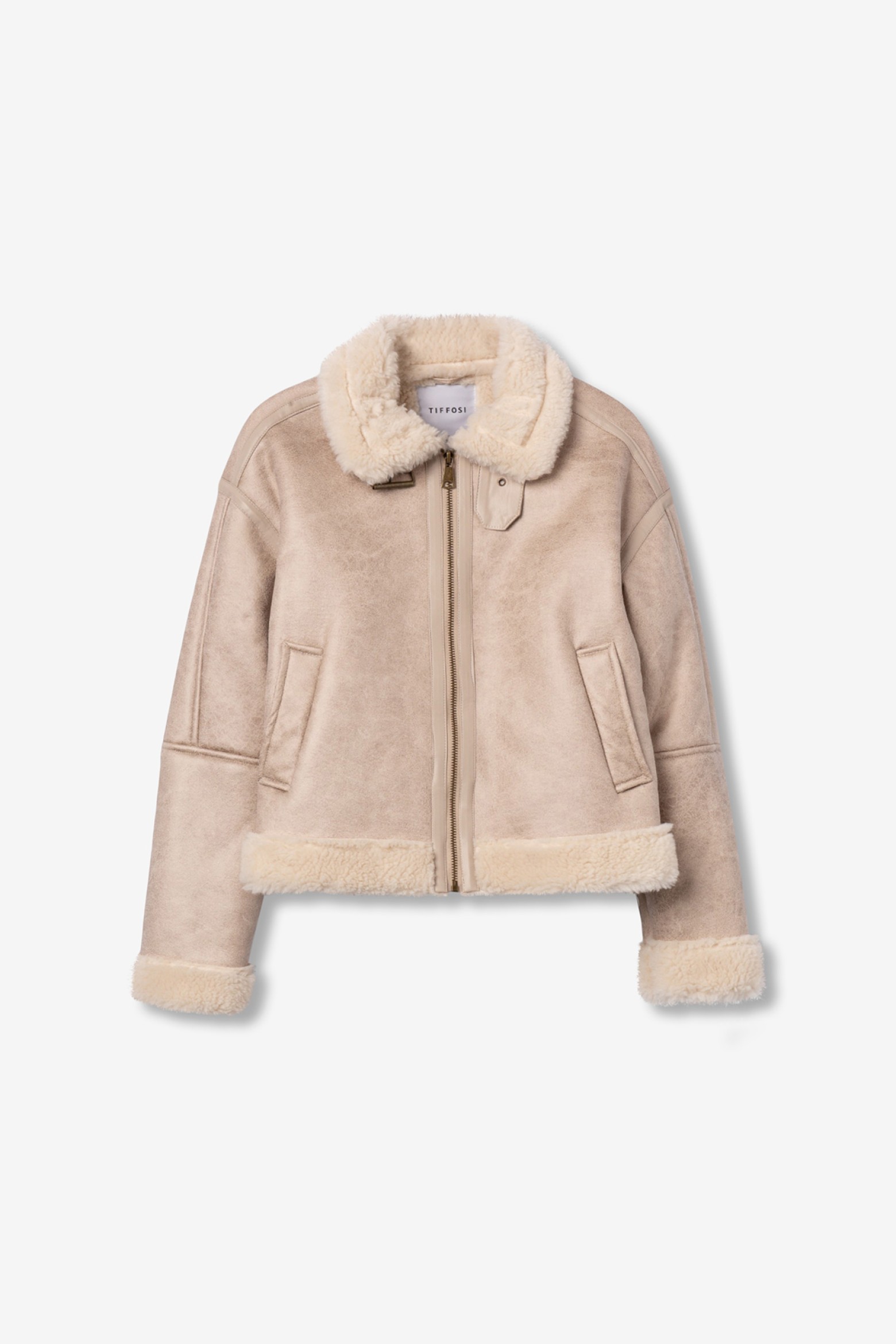 Beige Straight-Cut Jacket