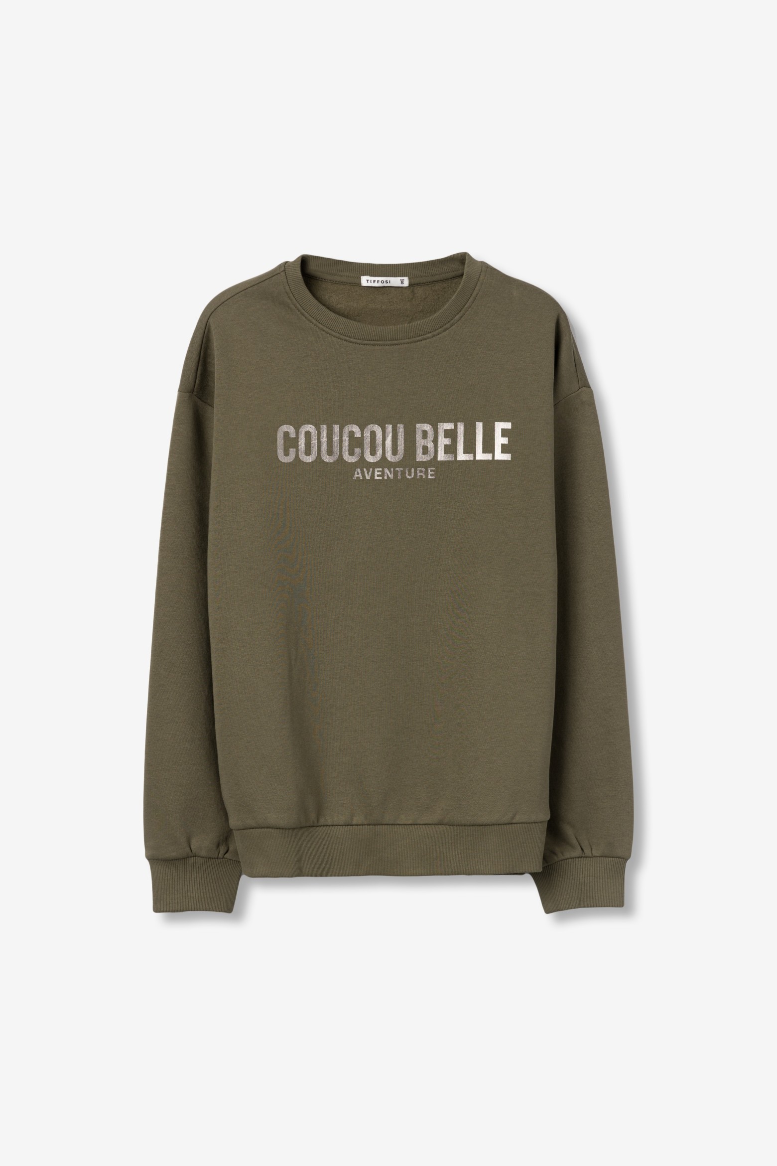 Sweatshirt verde com lettering