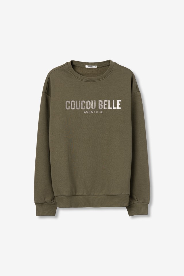 Sudadera verde relaxed fit
