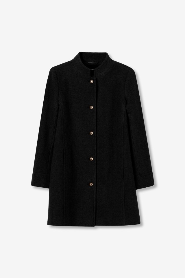 Long Black Minimalist Coat