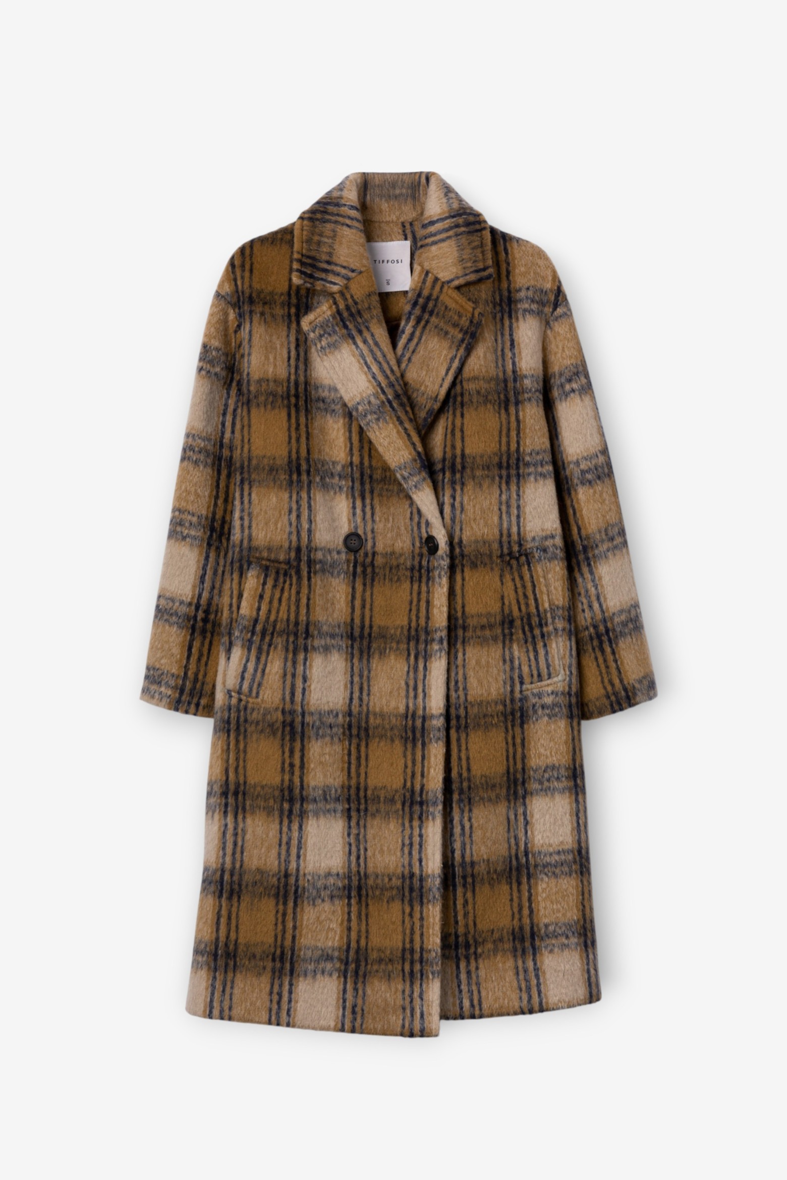 Long Yellow Checked Coat