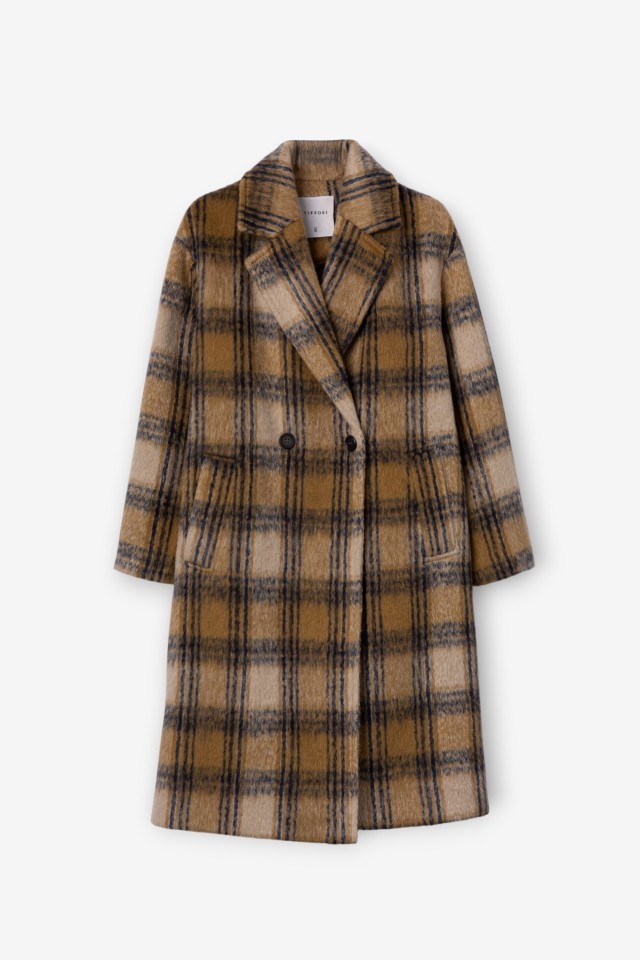 Long Yellow Checked Coat