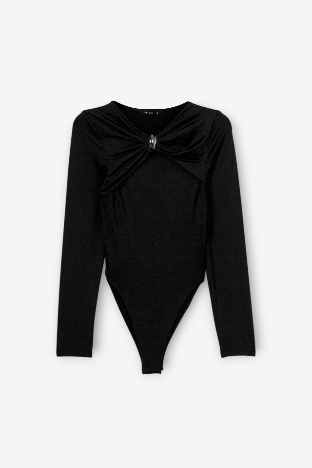 Body preto manga comprida
