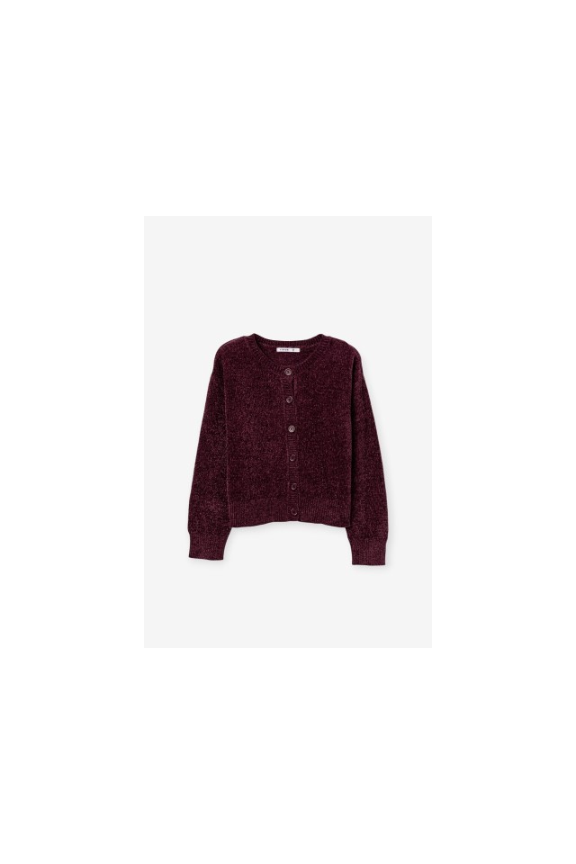 Chunky Red Cardigan