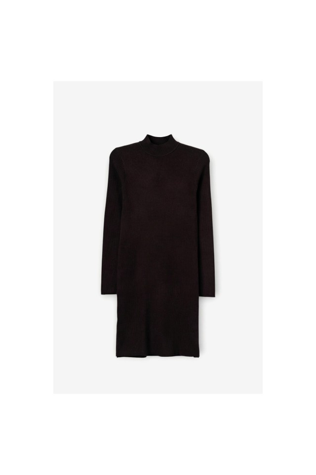 Dark Brown Fitted Dress
