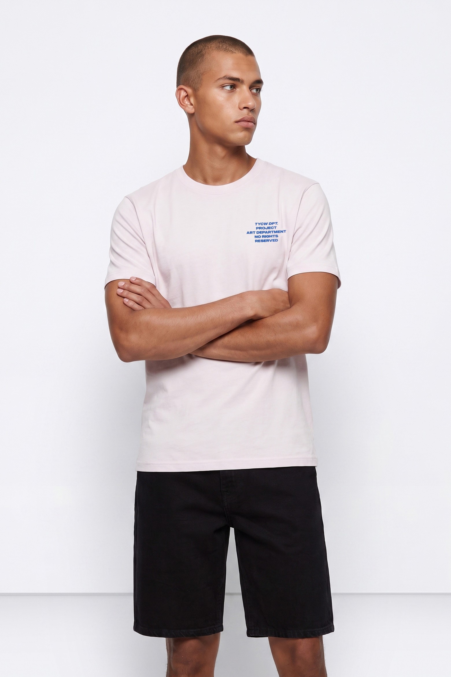 T-shirt rosa com estampado