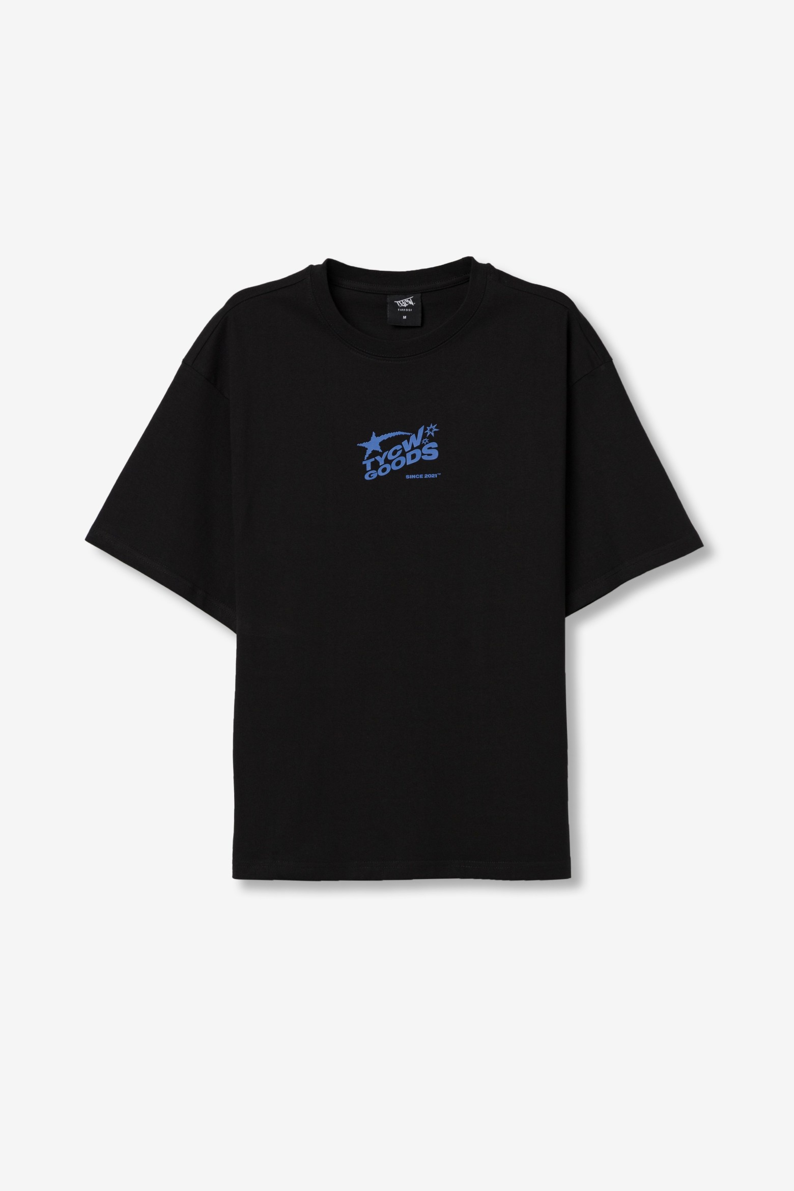 Camiseta oversize negra estampada