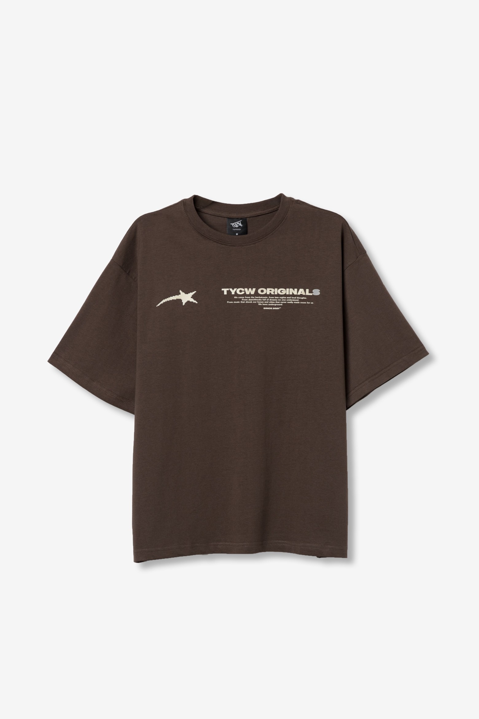 T-shirt chocolate oversized