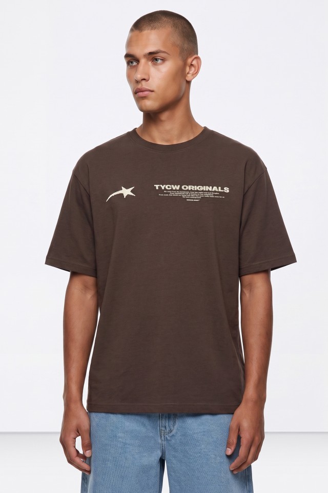 Chocolate Oversize Graphic Tee