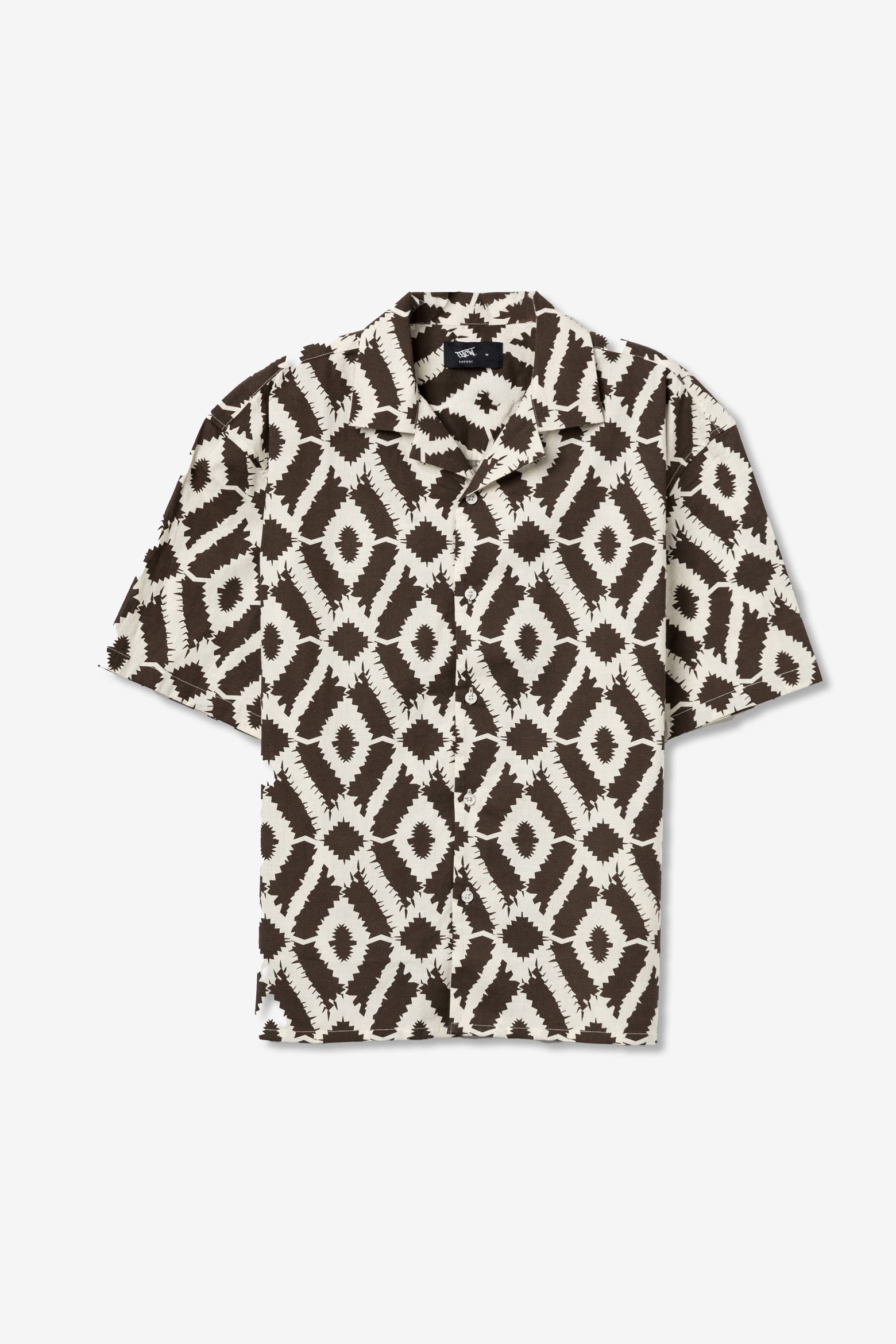 Chocolate Geometric Short Sleeve Shirt