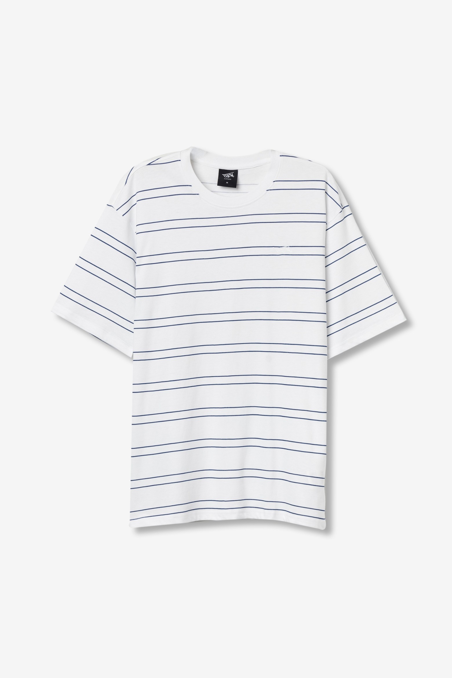 Camiseta oversize rayas blanco