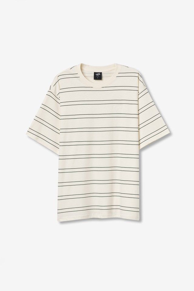 Beige Striped Loose T-shirt Beige Striped Loose T-shirt