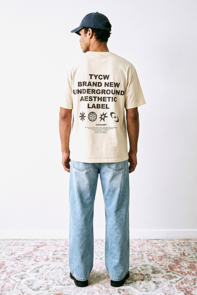 Oversized Yellow Graphic T-shirt