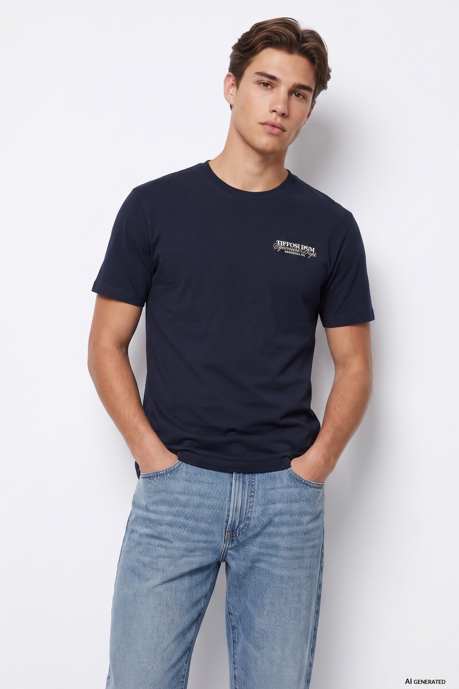 Dark Blue Minimal T-shirt
