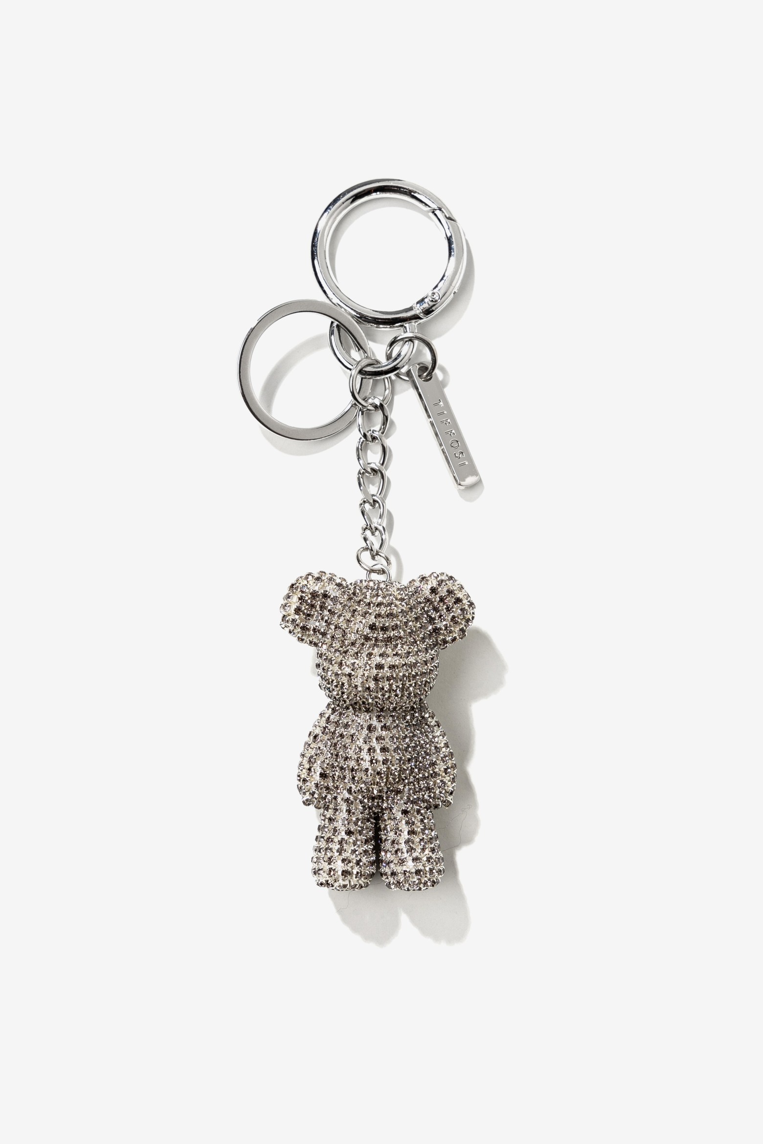 Porta-Chaves Prateado com Urso