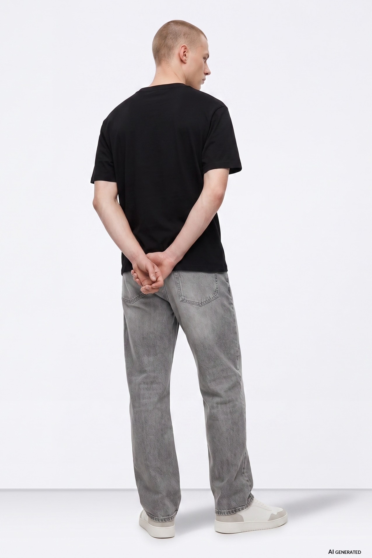 Jeans relaxed gris claro