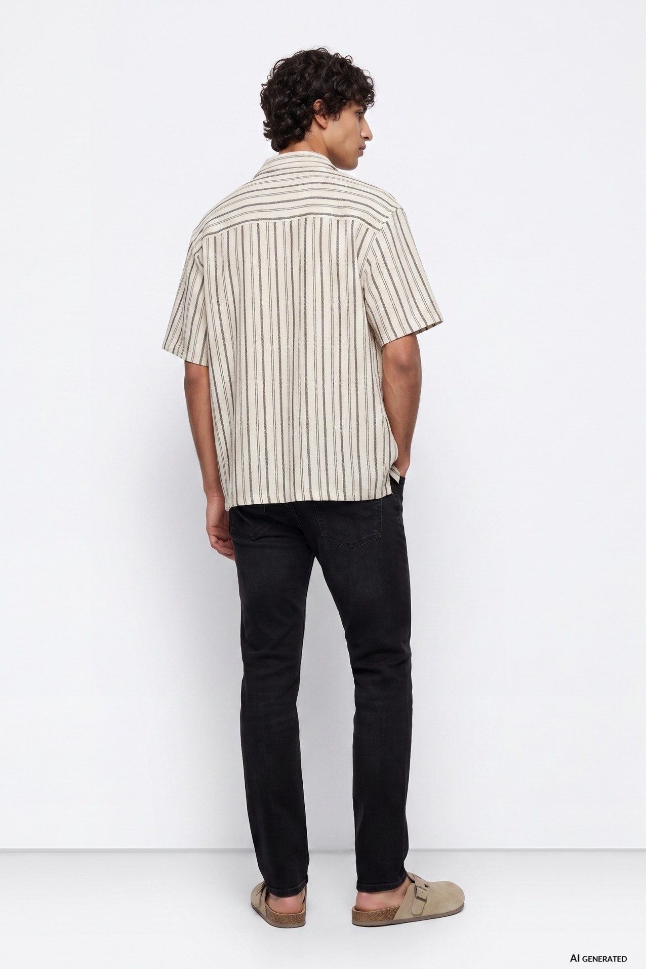 Jeans slim preto lavado