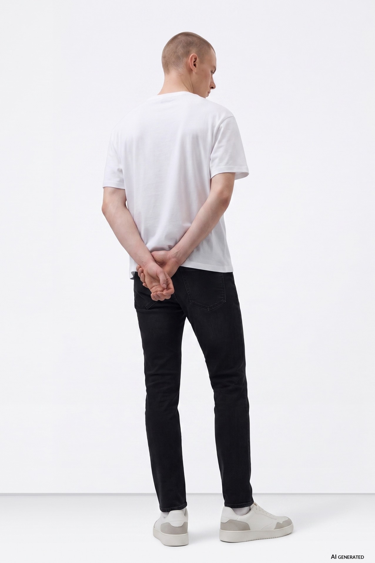 Jeans pretos corte tapered