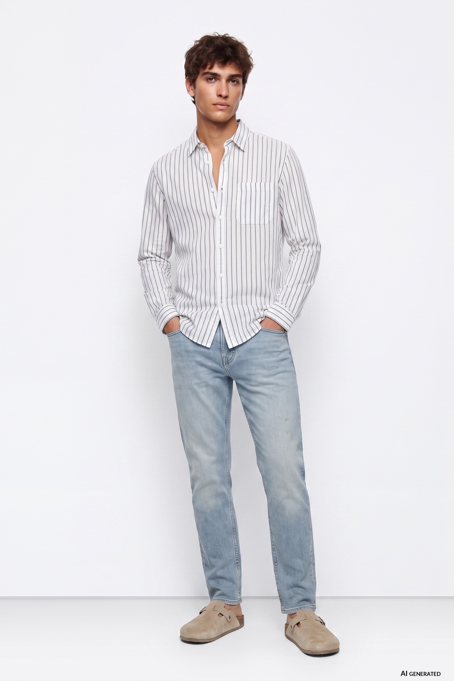 Jeans azul claro tapered