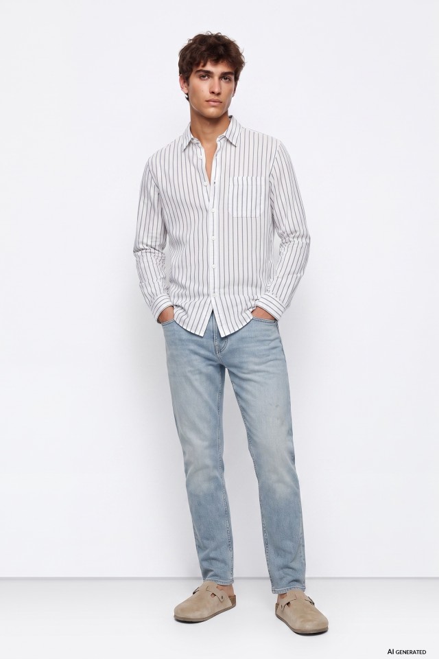 Jeans azul claro tapered