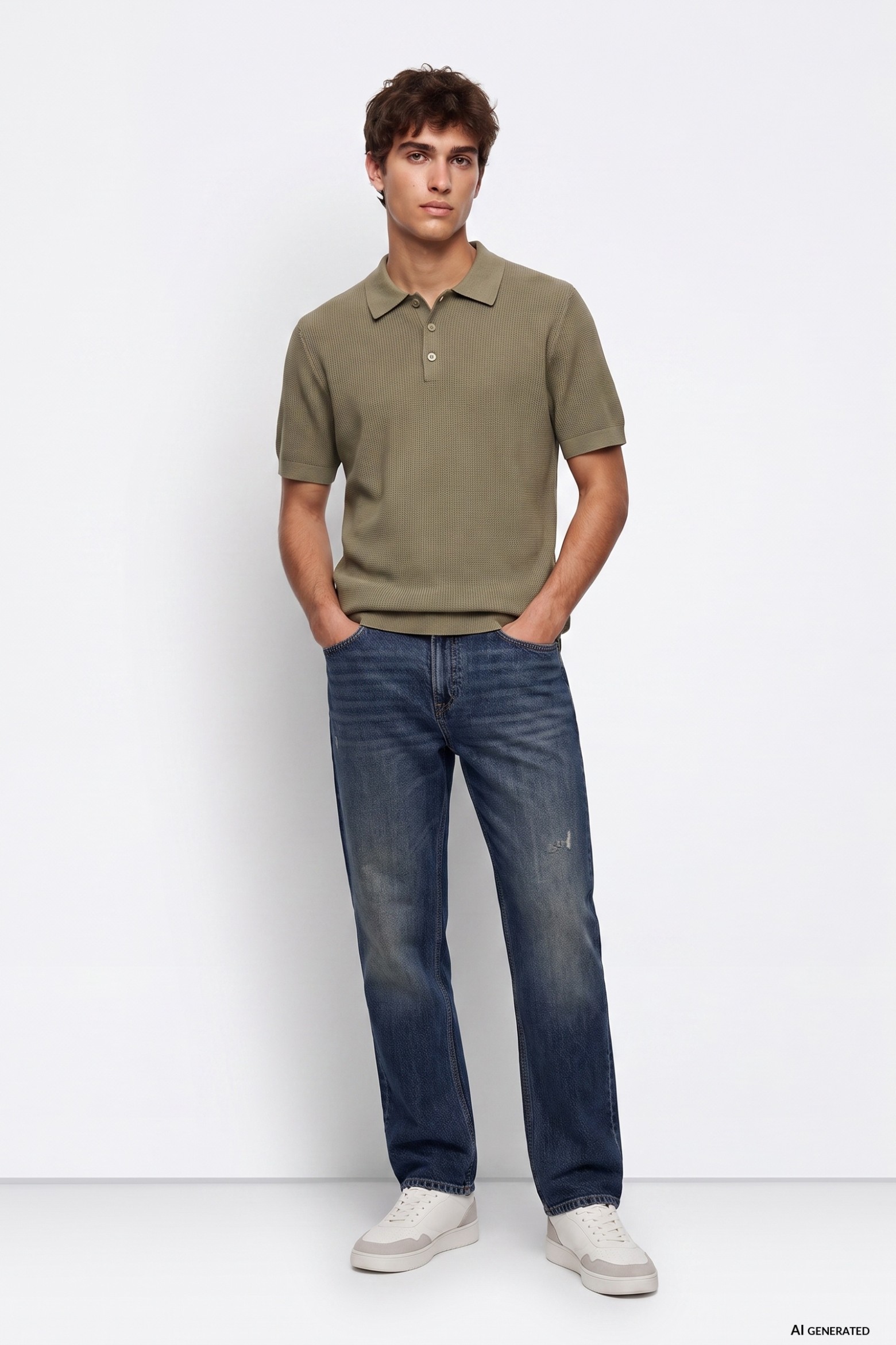 Jeans Loose Fit Azul Oscuro