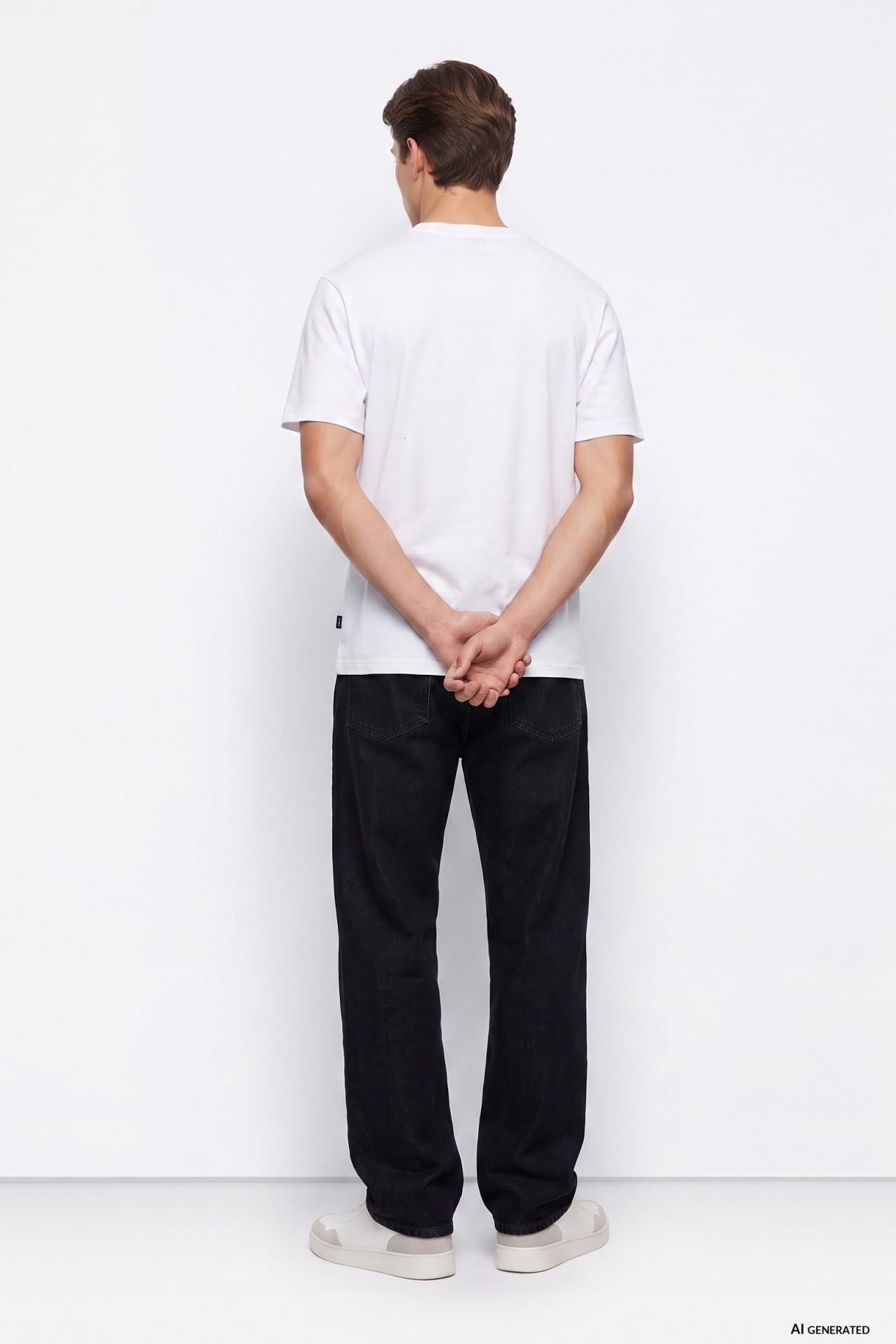 Jeans loose fit preto escuro