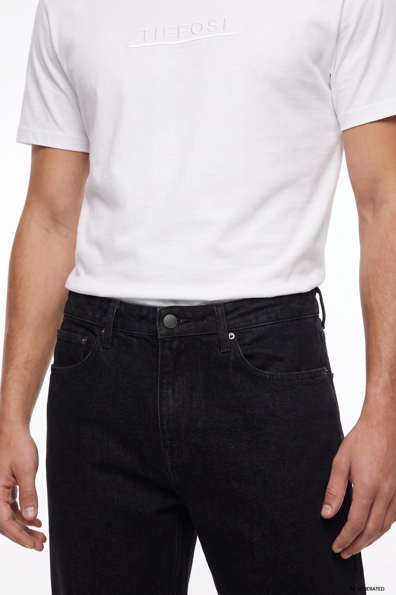 Jeans loose fit preto escuro
