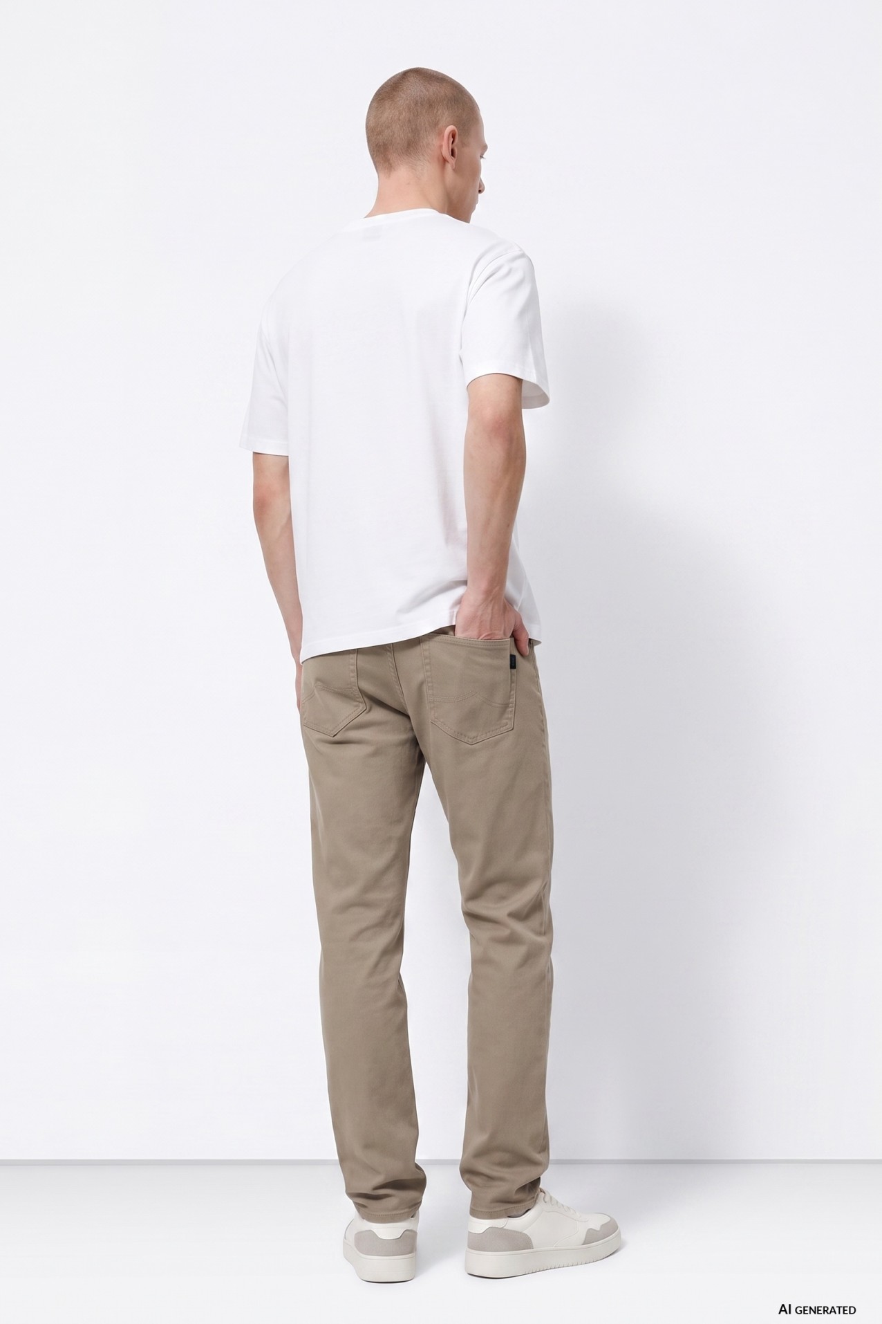 Beige Regular Fit Jeans
