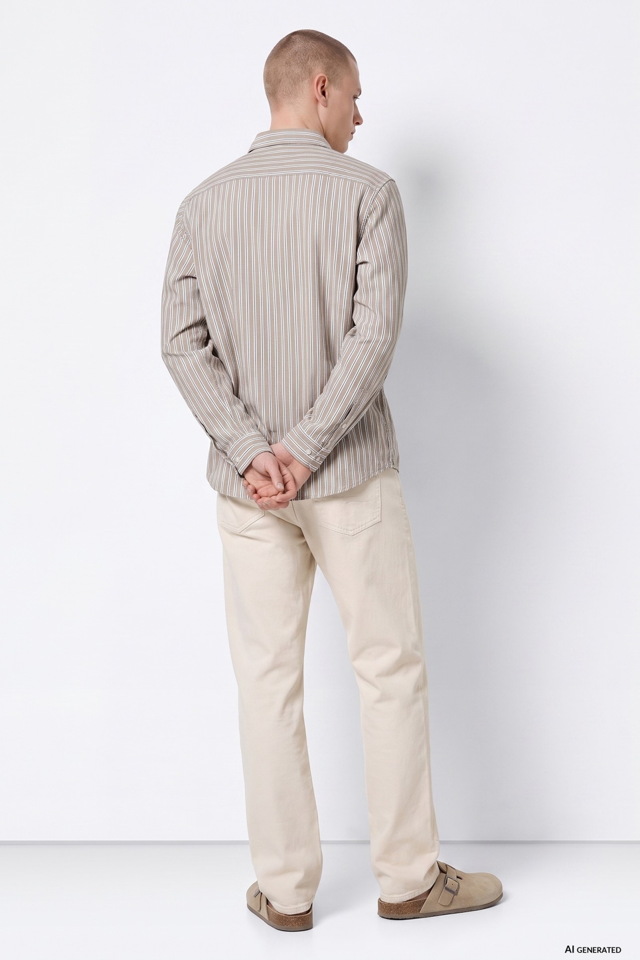 Beige Comfort Fit Jeans