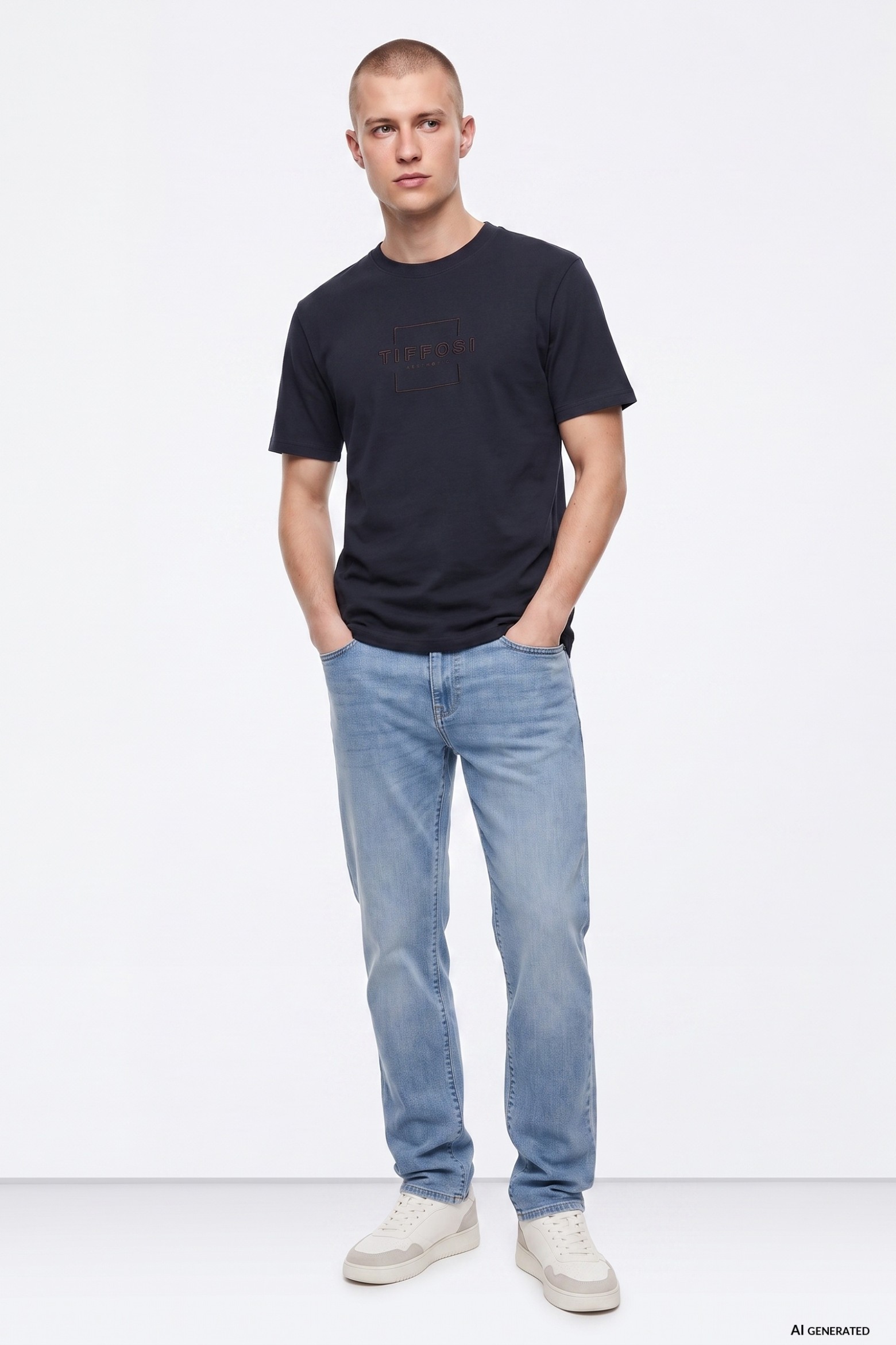 Jeans slim azul claro