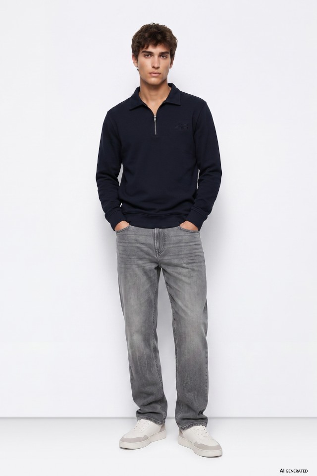 Grey Comfort Fit Jeans
