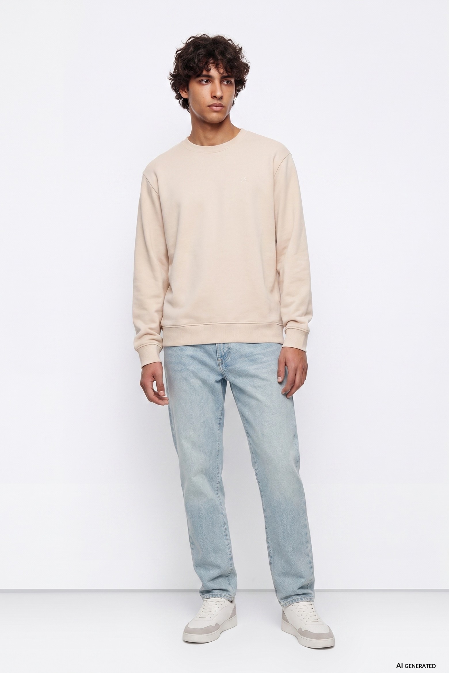 Jeans corte recto azul claro