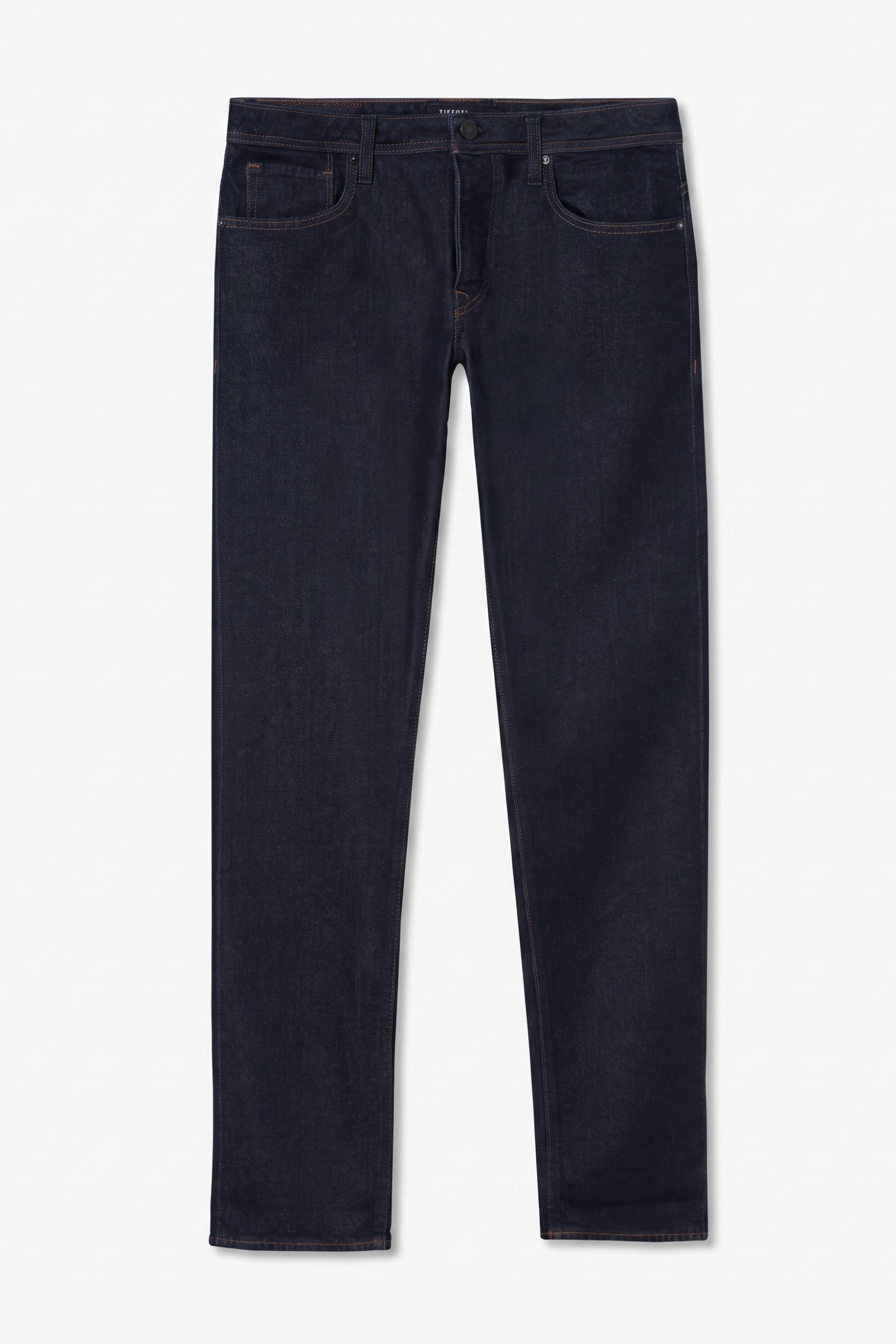 Jeans corte tapered escuro