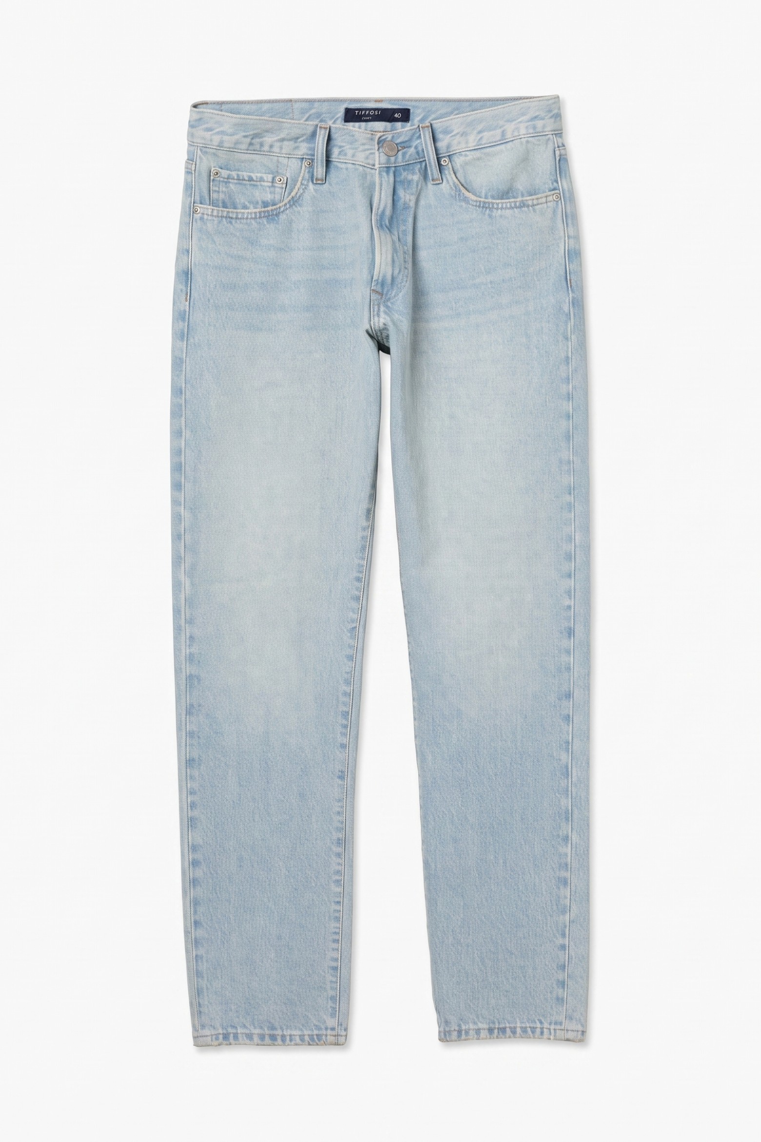 Jeans corte recto azul claro