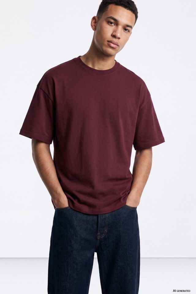 Dark Red Oversize T-Shirt