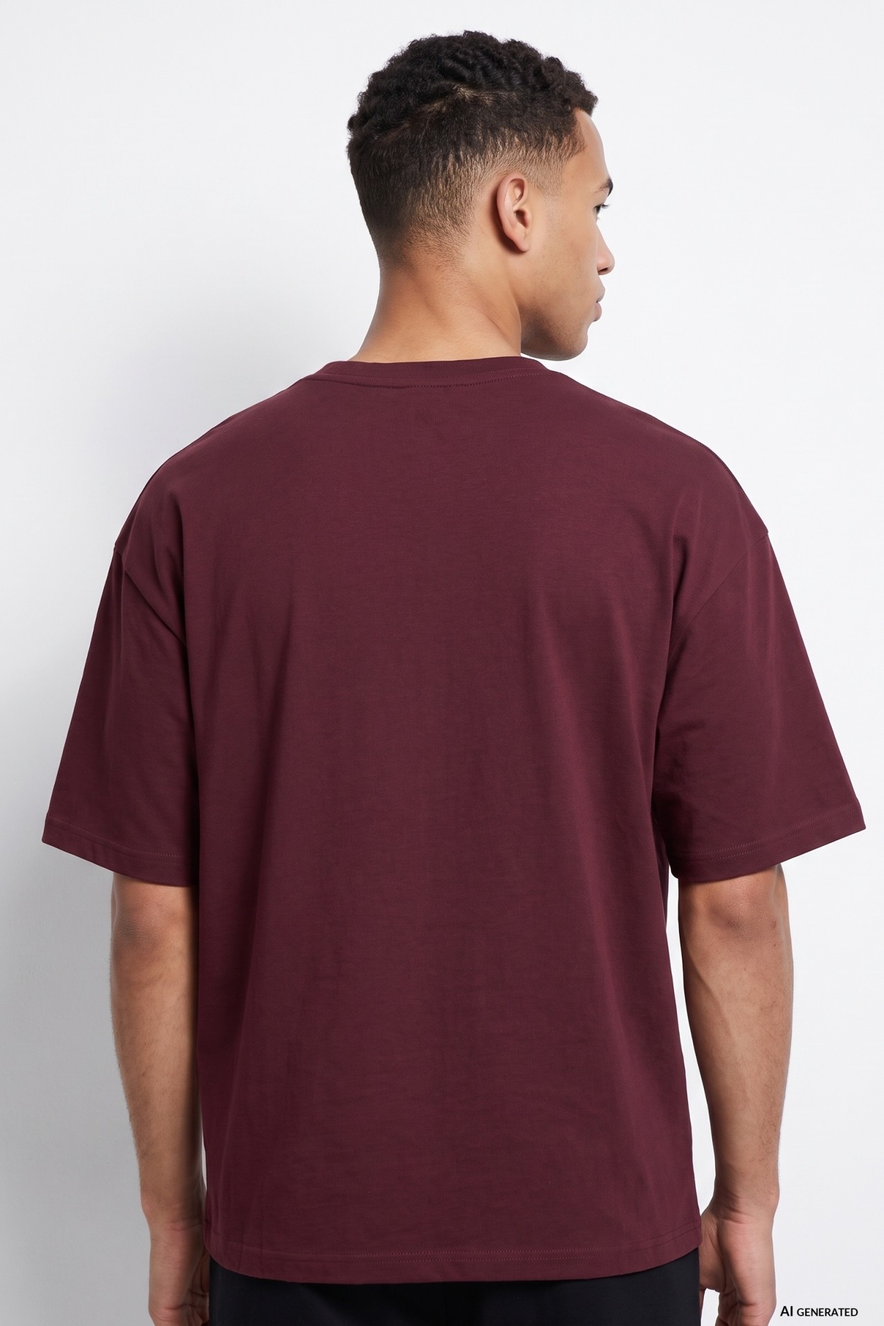T-shirt oversize vermelho escuro