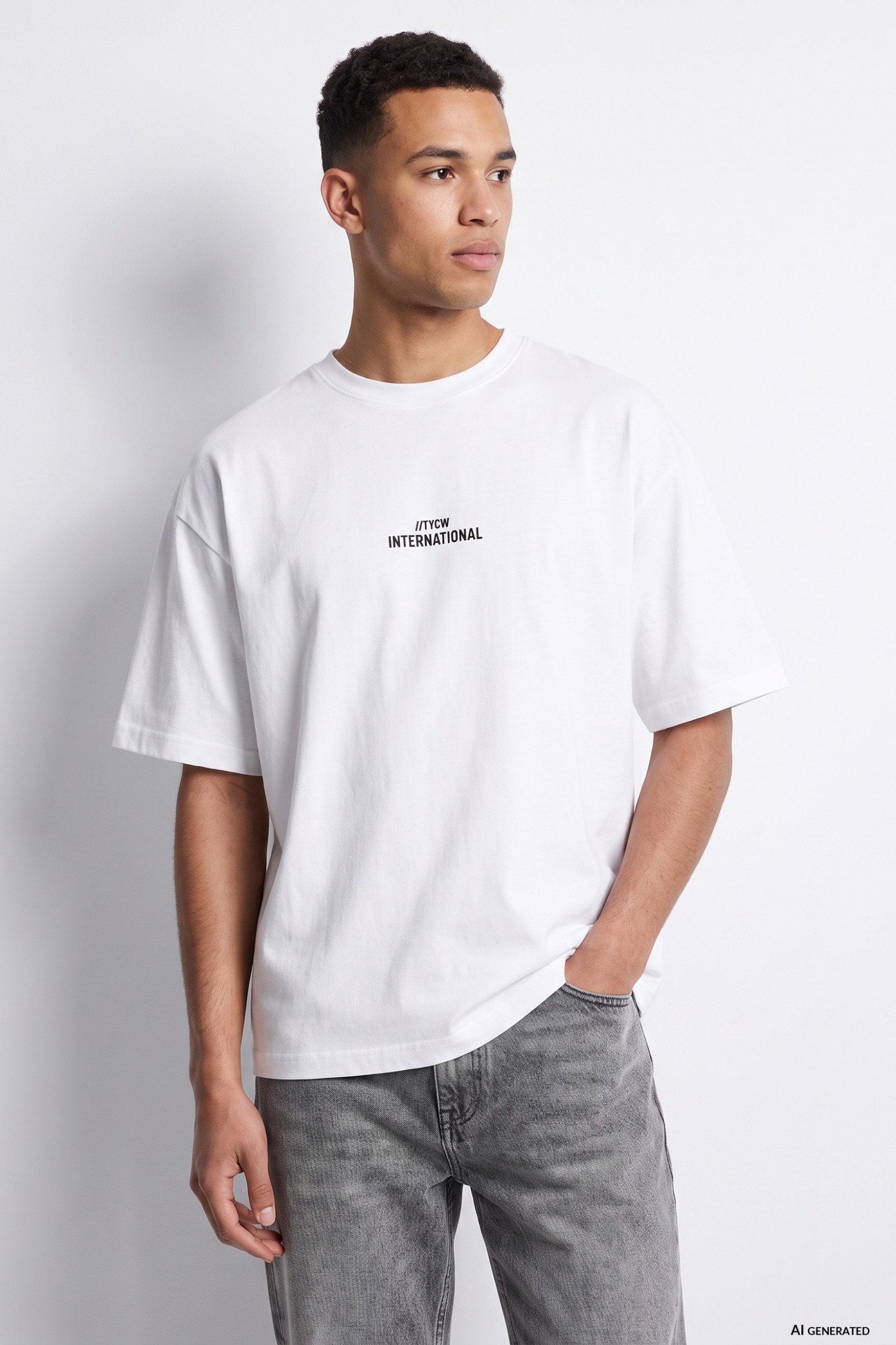 White Oversize Short Sleeve Tee